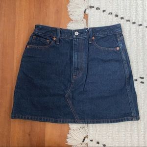 Abercrombie & Fitch Dark Blue Denim Mini Skirt